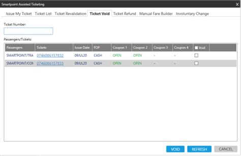 Assisted Ticketing: Voiding Tickets (BSP) .
